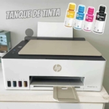 Impressora Multifuncional HP Smart Tank 583 Tanque de Tinta Colorida Wi-Fi com autorreparo, USB – Impressora, Copiadora e Scanner Cor: ‎Branco (4A8D8A)