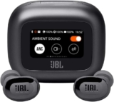 JBL, Fone de Ouvido Bluetooth, Live Buds 3, Intra Auricular, Sem Fio, Com Tela de 1.45″, Cancelamento de Ruído, Resistente À Água e Poeira – Preto