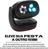 JBL, Luz para Festa Portátil, PartyLight Beam, Personalizável – Preto