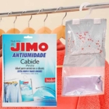 Jimo Cabide Antiumidade Absorve Excesso Umidade Ar Prevenção Mofo Mau Cheiro Manchas Corrosão Ideal Ambientes Fechados Formato Cabide 250g