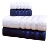 Jogo 4 Toalhas 2 Banho 2 Rosto – Duas Cores O Kit Linha Onix