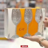 Jogo De 6 Taças Para Agua Vidro Lira 365ml Cor Transparente