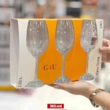 Jogo De 6 Taças Para Agua Vidro Lira 365ml Cor Transparente