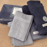 Jogo de Banho 4 Peças Fio Cardado 100% Algodão Empire Urbano cinza Karsten