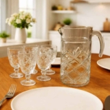 Jogo De Jarra 1.2l Com 6 Taças 200ml Pinea, Casambiente