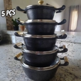 Jogo De Panela Alumínio Fundido Batido Grosso Preto Oferta!