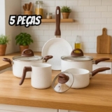 Jogo De Panelas 5 Peças Ceramic Life Vanilla Brinox