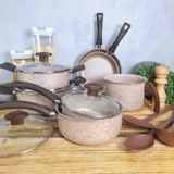 Jogo De Panelas Antiaderente 10 Peças Teflon bianco