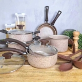 Jogo De Panelas Antiaderente 10 Peças Teflon bianco