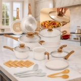 Jogo De Panelas Antiaderente Indução Cerâmica Atoz 16 Peças