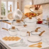 Jogo De Panelas Antiaderente Indução Cerâmica Atoz 16 Peças