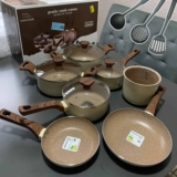 Jogo De Panelas Cerâmico Antiaderente Indução 10 Peças