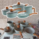 Jogo de Panelas de Alumínio Revestimento Cerâmico com Antiaderente Ecoglide Tuut Marble 5 peças