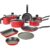 Jogo de Panelas + Formas Antiaderentes Vermelho 10 Peças – La Cuisine e Basic+