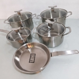 Jogo De Panelas Inox Com Fundo Triplo 5 Peças Electrolux