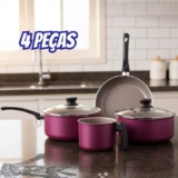 Jogo De Panelas Magnific Antiaderente 4 Peças Cereja Panelux