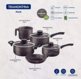 Jogo De Panelas Paris Com 5 Peças Chumbo Tramontina