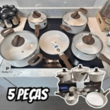 Jogo De Panelas Smart Plus Vanilla Indução Cerâmico 5peças Brinox 4774/101