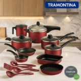 Jogo De Panelas Tramontina 13 Peças Com Panela De Pressão e Utensílios