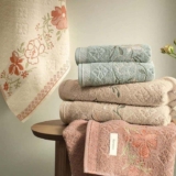 Jogo De Toalhas 4 Peças – Banho e Rosto Algodão Antipiling Yuna Karsten – Emcompre