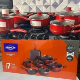 Jogo Panela Antiaderente Brinox Ceramic Life Smart Easy 7 Un Cor Vermelho