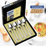 Jogo para Massa Tramontina Berlin Brilho em Aço Inox Acabamento Alto Brilho 8 Peças