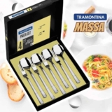 Jogo para Massa Tramontina Berlin Brilho em Aço Inox Acabamento Alto Brilho 8 Peças