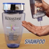 Kérastase Shampoo Blond Absolu Bain Lumière, Cabelos loiros, descoloridos, Hidratação, restauração, Ácido Hialurônico, Flor de Edelweiss, 250 ml