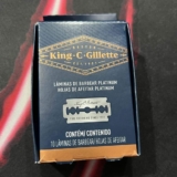 KING C. GILLETTE, Lâminas de barbear duplo fio, 10 Cargas para Aparelho de Barbear Clássico com Lâminas revestidas de Platina para mais Duração