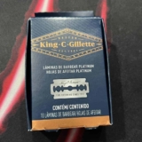 KING C. GILLETTE, Lâminas de barbear duplo fio, 10 Cargas para Aparelho de Barbear Clássico com Lâminas revestidas de Platina para mais Duração