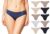 Kit 10 Calcinhas Biquíni Microfibra Delrio Cores Branco, Preto, Mousse e Areia