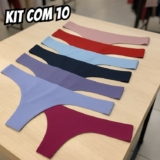 Kit 10 Calcinhas Sensitiv Sem Costura Microfibra Original