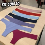 Kit 10 Calcinhas Sensitiv Sem Costura Microfibra Original