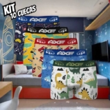 Kit 10 Cuecas Box Boxer Infantil Atacado Micro Fibra