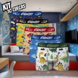 Kit 10 Cuecas Box Boxer Infantil Atacado Micro Fibra