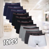 Kit 10 Cuecas Box Boxer Lisa Algodão Cotton Ótima Qualidade