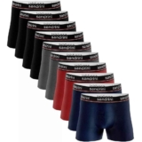 Kit 10 Cuecas Boxer Masculina Sandrini Adulto Box + 6 Meias Original Tam. GG