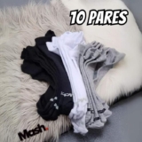 Kit 10 Pares Meias Cano Invisível Mash Algodão Econômico