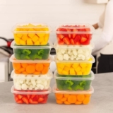 Kit 10 Potes 500ml Transparentes Freezer Microondas Marmita Transparente