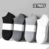 Kit 12 Pares Meia Soquete Cano Curto Preto