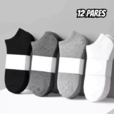 Kit 12 Pares Meia Soquete Unissex Cano Curto Confort Premium