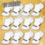 Kit 12 Pares Meias Puma Sapatilha Invisível Algodão Feminino Adulto