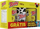 Kit 2 Achocolatados Pó Original Toddy 740g Copo Exclusivo