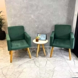Kit 2 Cadeiras Recepção Poltrona Decorativa Escritório