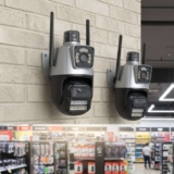 Kit 2 Câmera Segurança Ip Wifi P11-qq6 Lente Dupla 6mp Icsee Cor Preto