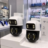Kit 2 Câmera Wifi Externa A28 App Icsee Dupla Visão 3mp Prova Dágua Cor Branco