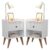 Kit 2 Mesas de Cabeceira Retrô Decore 1 Gaveta – Branco – RPM Móveis