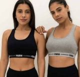 Kit 2 Top Academia Puma Treino Fitness Esportivo Algodão