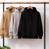 Kit 3 Blusas De Frio Moletom Liso Fechada Bolso Canguru