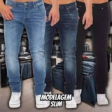 Kit 3 Calça Jeans Masculina Slim Fit Lycra Direto Da Fabrica